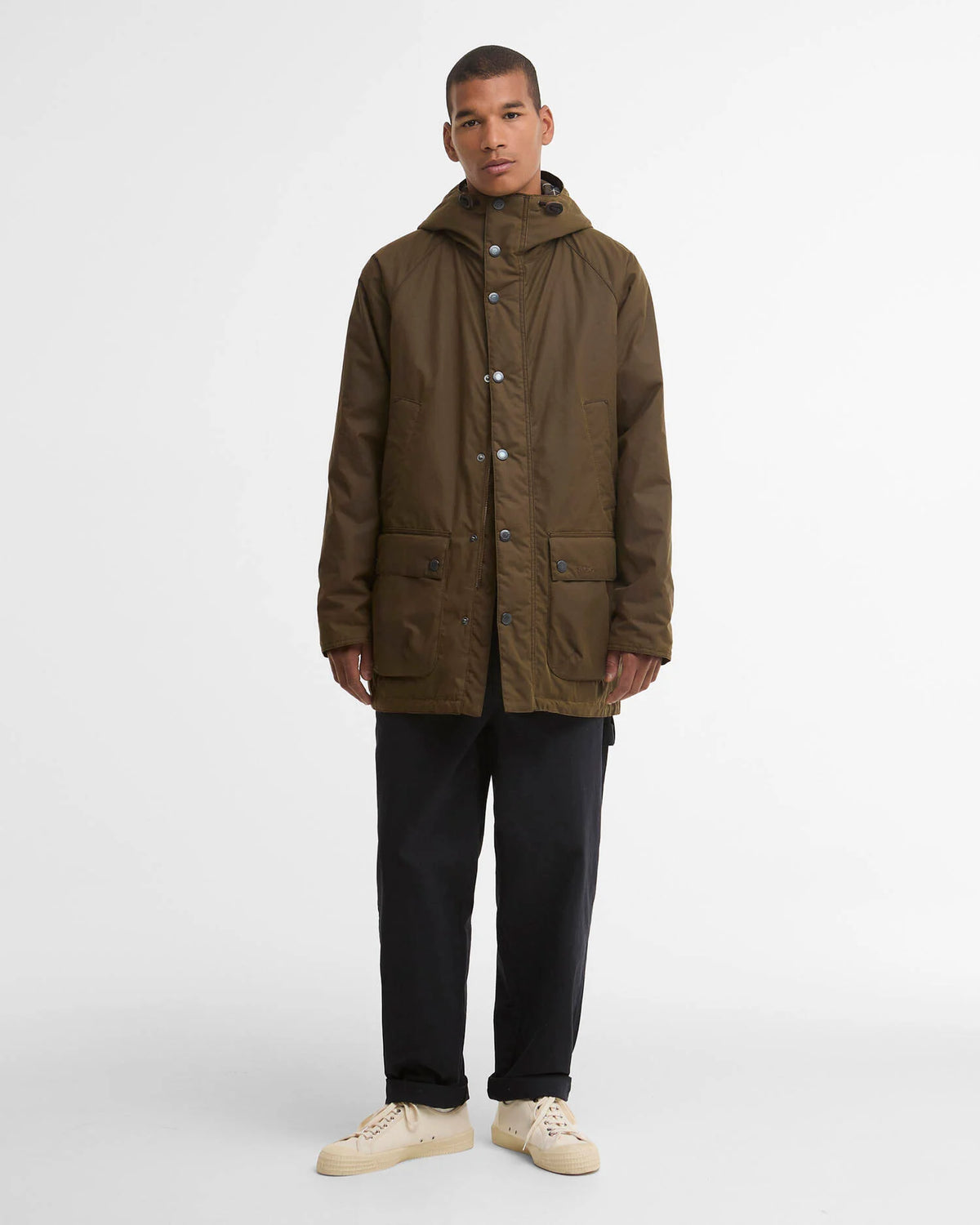 Barbour Bedale Wax Parka, brown