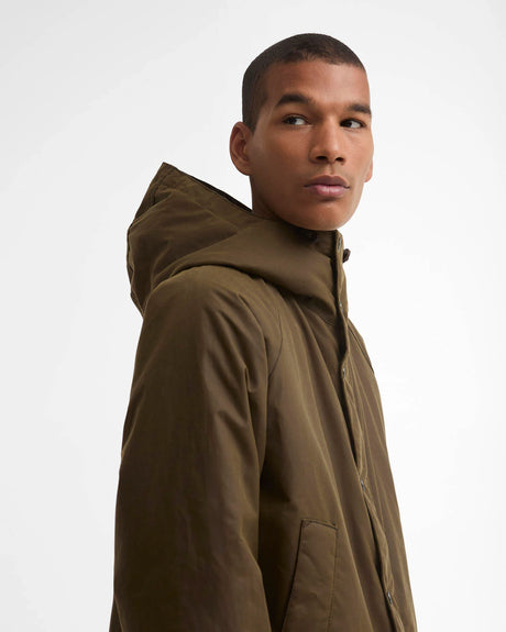 Barbour Bedale Wax Parka, brown