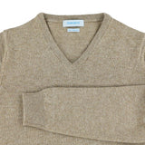 Osborne Knitwear, lamswollen damestrui V-hals, colt