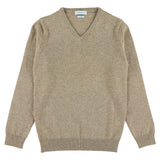 Osborne Knitwear, lamswollen damestrui V-hals, colt