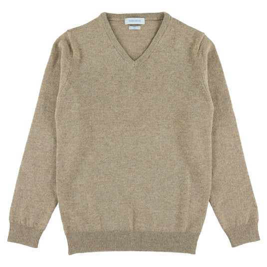 Osborne Knitwear, lamswollen damestrui V-hals, colt