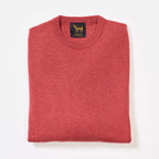 Osborne Knitwear, lamswollen herentrui ronde hals, rouge
