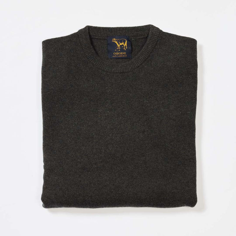 Afbeelding laden in Galerijviewer, Osborne Knitwear, lamswollen kabeltrui heren, seaweed
