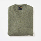 Osborne Knitwear, lamswollen damestrui V-hals, landscape