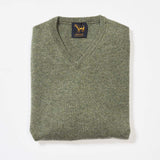 Osborne Knitwear, lamswollen damestrui V-hals, landscape