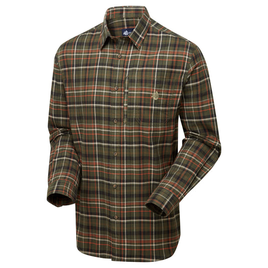 Shooterking Lodge Flannel Shirt, green/orange