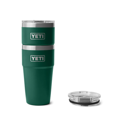 Yeti Rambler met magslider deksel, stapelbaar, 20 oz/591 ml, black forest green