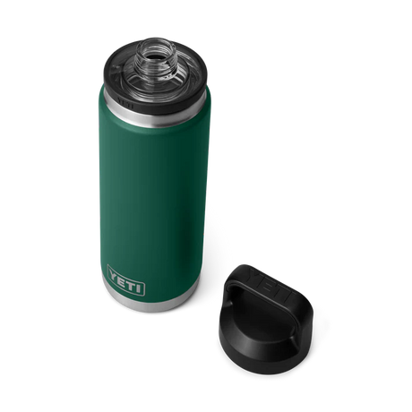 Yeti Rambler Bottle met Chug Cap, 26 oz/769 ml, black forest green