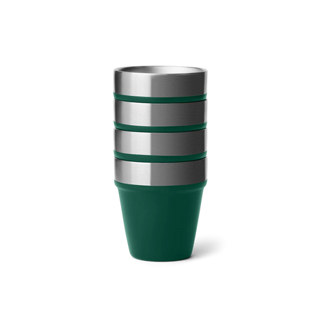 Yeti Shot Glasses & Case, black forest green