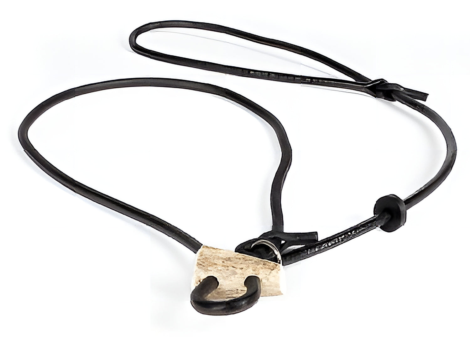Sliplijn Rondleder  6 mm met stop  in 120 of 150 cm