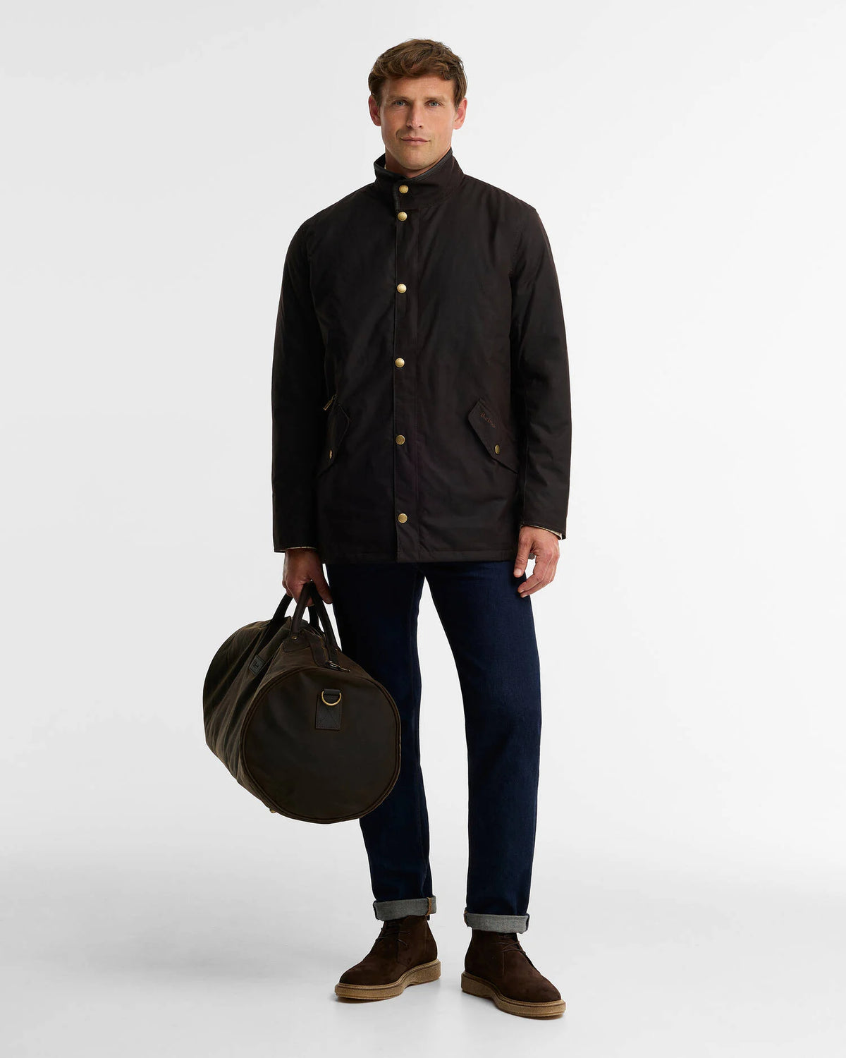 Barbour Wax Holdall Duffle Bag, olive