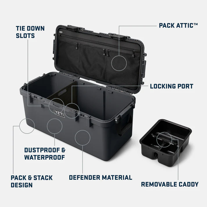 Yeti Loadout GoBox, uitrustingsbox, 60 liter, king crab orange