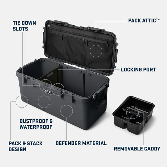 Yeti Loadout GoBox, uitrustingsbox, 60 liter, king crab orange