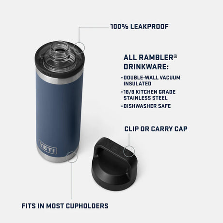 Yeti Rambler met commutercap, reisfles, 12 oz/355 ml, stag red