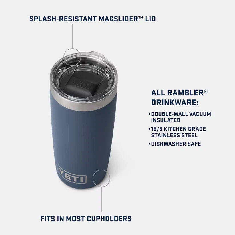Yeti Rambler met magslider deksel, 10 oz/295 ml, olive/king crab orange