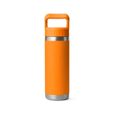 Yeti Rambler Straw Bottle, 18 oz/532 ml, king crab orange