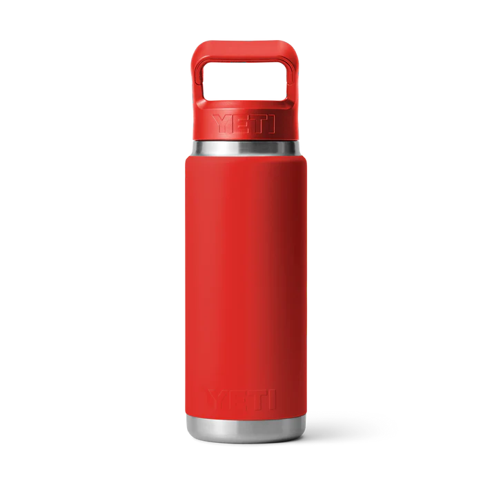 Yeti Rambler Straw Bottle, 26 oz/769 ml, rescue red