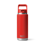Yeti Rambler Straw Bottle, 26 oz/769 ml, rescue red
