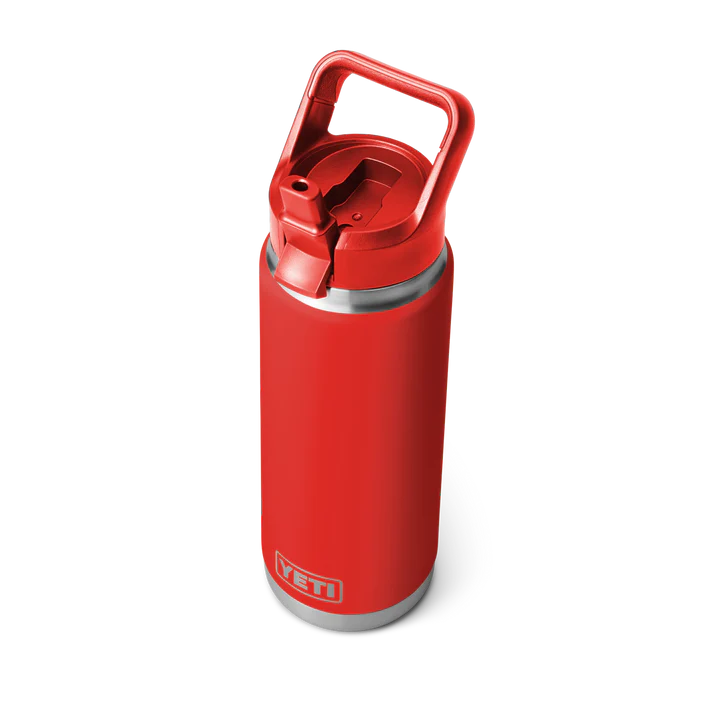 Yeti Rambler Straw Bottle, 26 oz/769 ml, rescue red