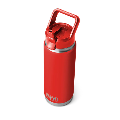 Yeti Rambler Straw Bottle, 26 oz/769 ml, rescue red