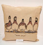 Gobelin kussen Wise Guys Ducks - Het Brabants Jachthuis