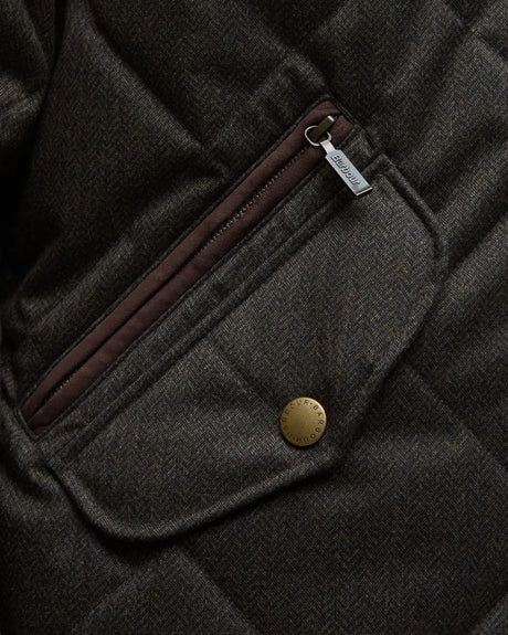 Barbour Winter Shoveler Quilted Jacket, dark olive