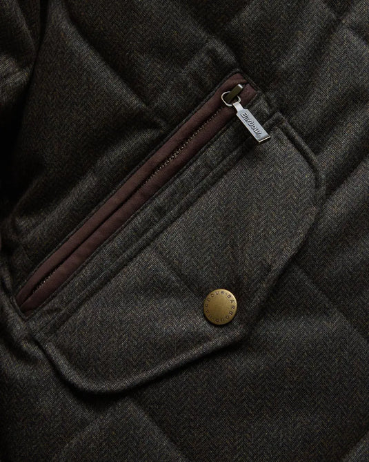 Barbour Winter Shoveler Quilted Jacket, dark olive