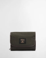 Barbour Wax Hanging Washbag, olive