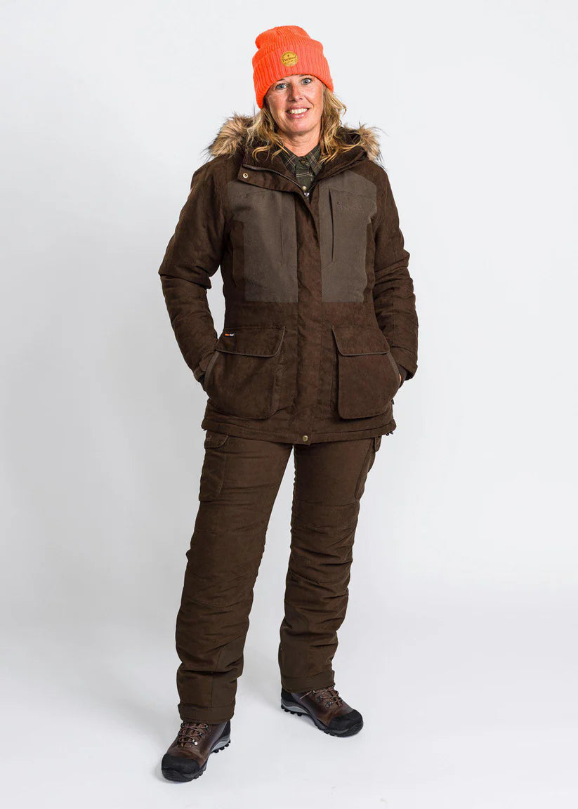 Pinewood Smaland Abisko 2.0 Lady Jacket, suede brown
