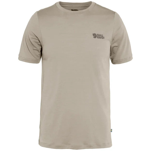 Fjällräven Abisko Wool Logo SS M, light fossil