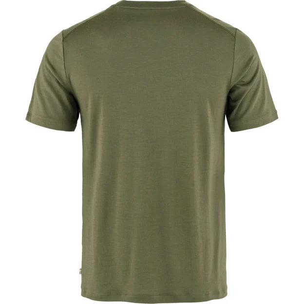 Fjällräven Abisko Wool Logo SS M, laurel green