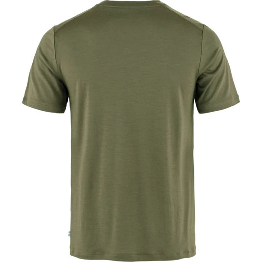 Fjällräven Abisko Wool Logo SS M, laurel green