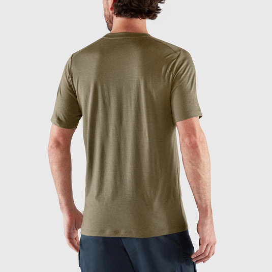 Fjällräven Abisko Wool M, short sleeves, laurel green