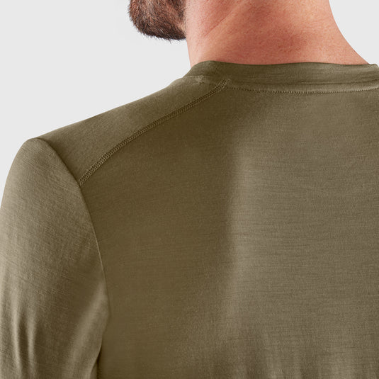 Fjällräven Abisko Wool M, short sleeves, laurel green