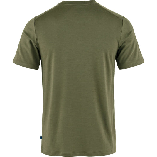 Fjällräven Abisko Wool M, short sleeves, laurel green