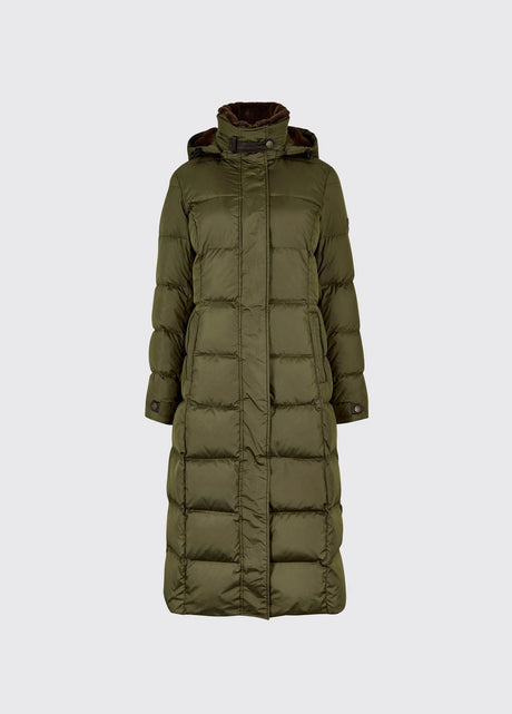 Dubarry Aldborough dames lange donsjas, olive