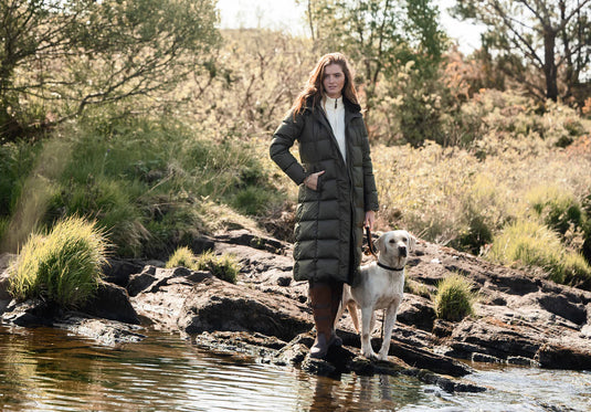 Dubarry Aldborough dames lange donsjas, olive