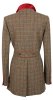 Foresta Anita dames blazer, visgraat met ruit, olive/red