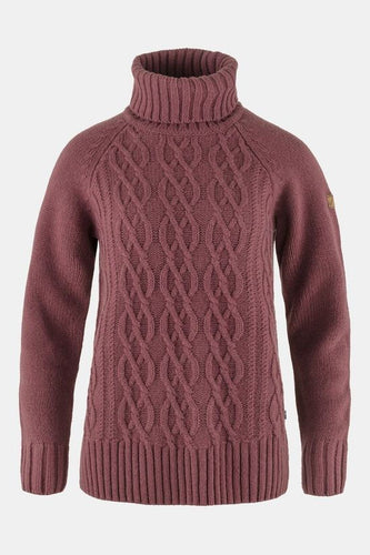 Fjällräven Övik Cable Knit Roller Neck W - Het Brabants Jachthuis