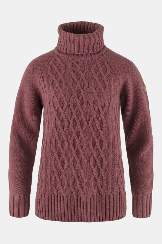 Fjällräven Övik Cable Knit Roller Neck W - Het Brabants Jachthuis