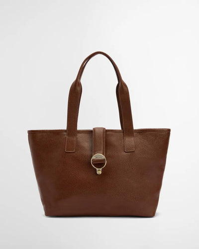Barbour Alder Leather Tote Bag, brown