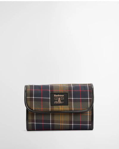 Barbour Tartan Hanging Washbag, classic