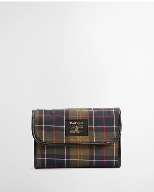 Barbour Tartan Hanging Washbag, classic