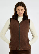 Dubarry Ballyhale Dames Suède Gilet, walnut