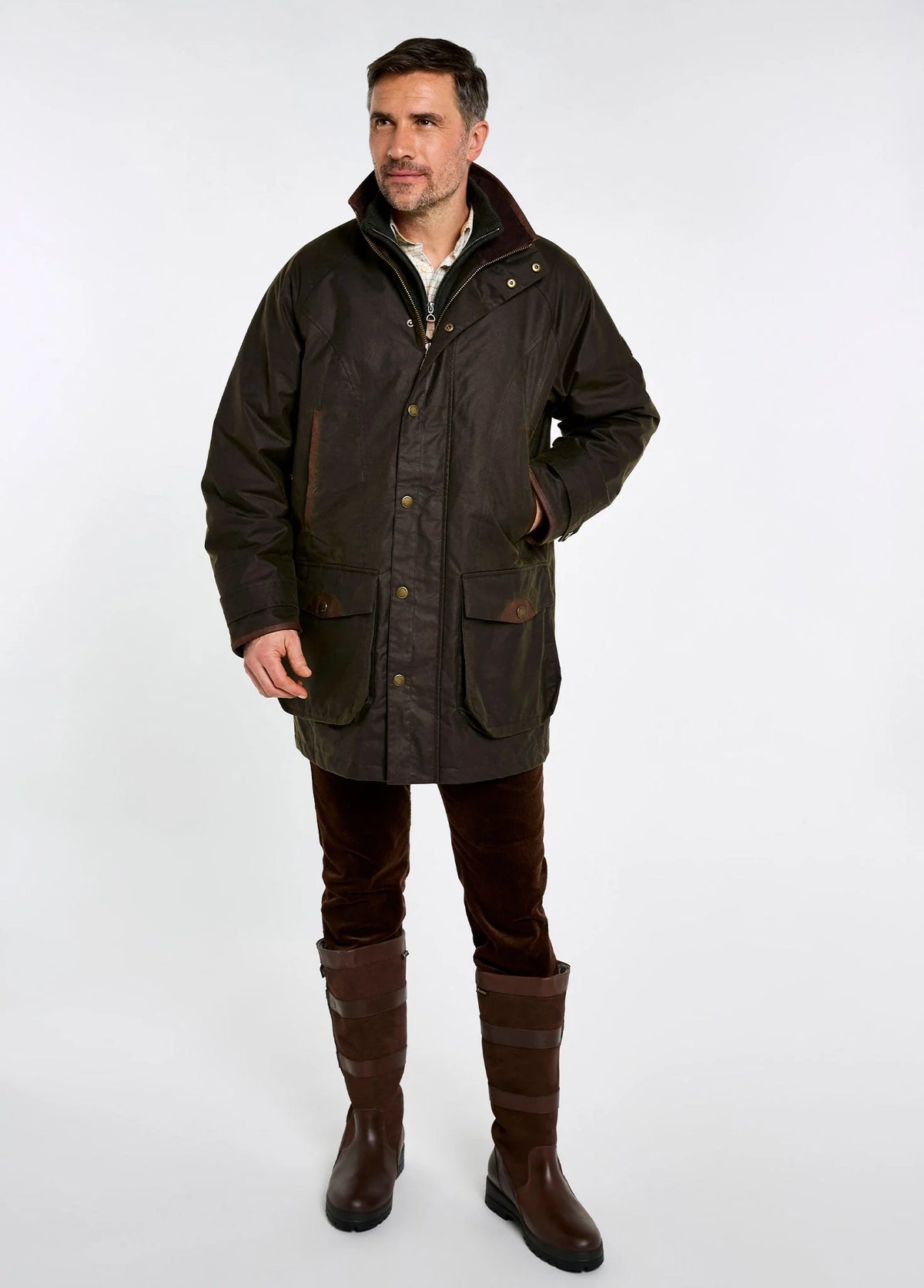 Dubarry Ballylee, waxkatoenen heren jas, olive