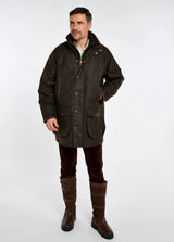 Dubarry Ballylee, waxkatoenen heren jas, olive