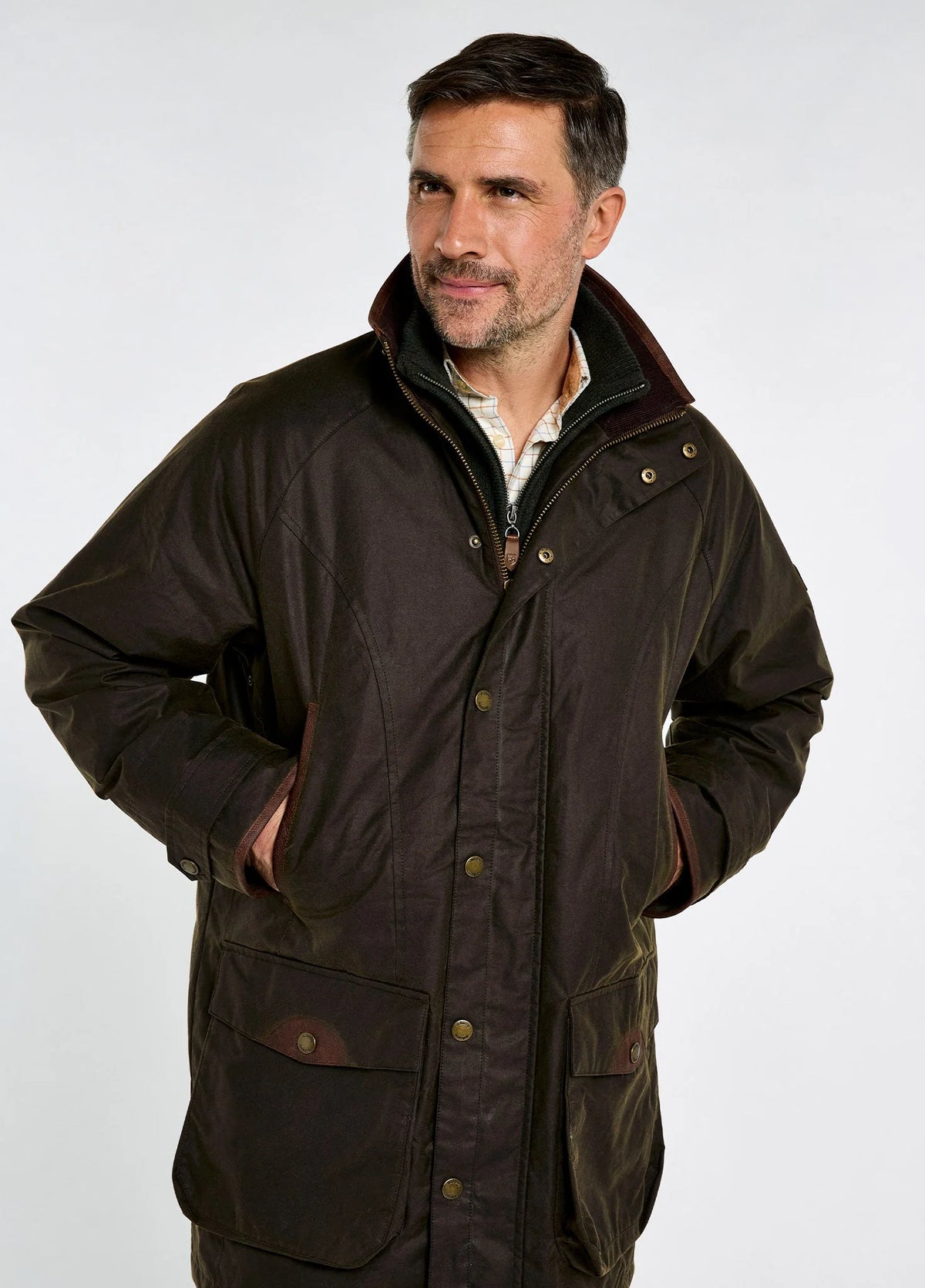Dubarry Ballylee, waxkatoenen heren jas, olive