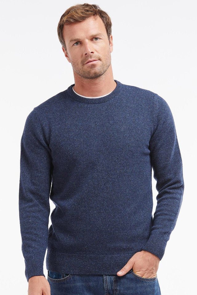 Barbour Tisbury Crew Neck Jumper, deep blue