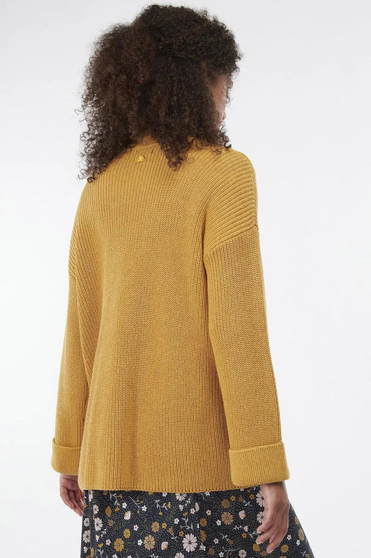 Barbour Ferryside Knitted Cardigan, mustard