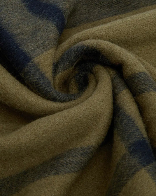 Barbour Maxine Tartan Scarf, black/olive